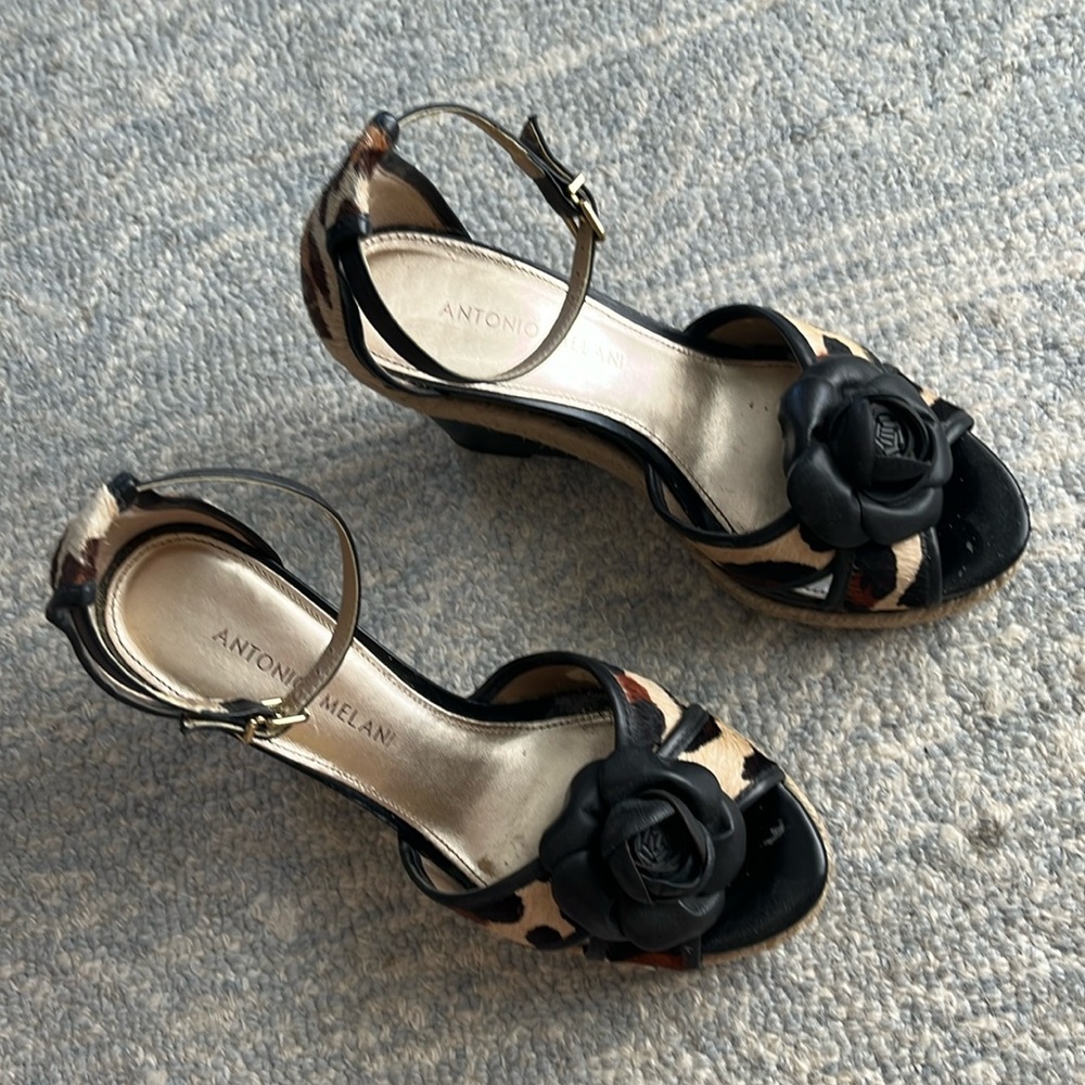 Antonio melani leopard heels 3-3.5 high